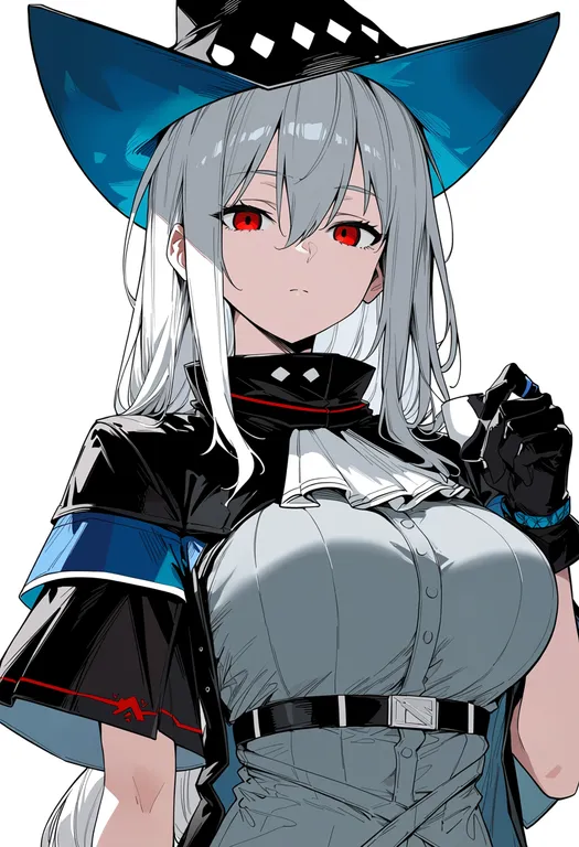 masterpiece, best quality, score_7, safe, skadi (arknights), arknights, solo, upper body, simple background — by k3scat, made with ComfyUI