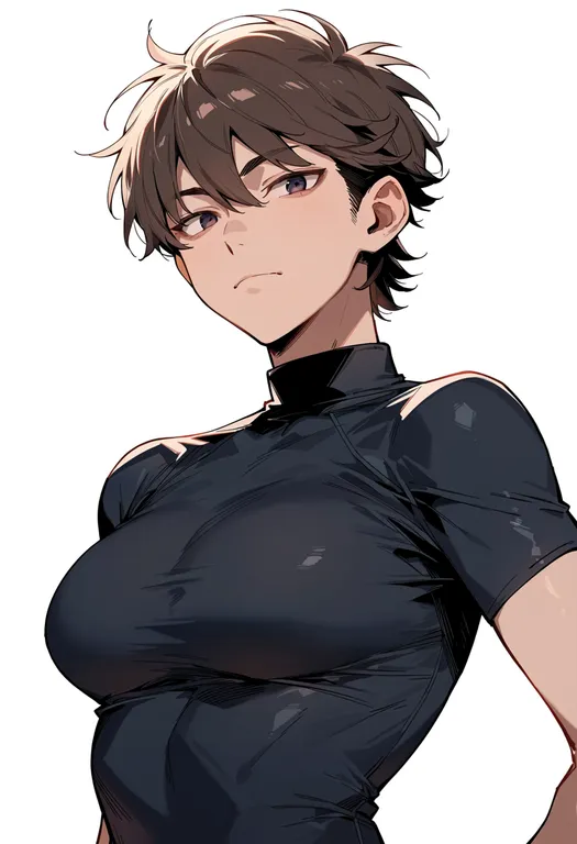 masterpiece, best quality, score_7, safe, miyuki kazuya, solo, upper body, simple background — by k3scat, made with ComfyUI