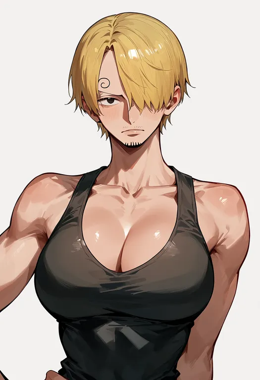 masterpiece, best quality, score_7, safe, sanji (one piece), one piece, solo, upper body, simple background — by k3scat, made with ComfyUI