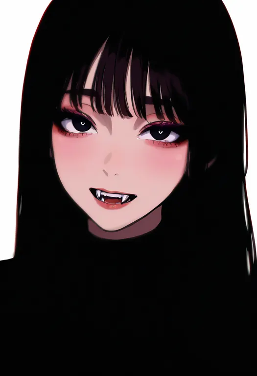 masterpiece, best quality, newest, absurdres, highres, safe, fangs_out, 1girl, solo, simple_background — by k3scat, made with ComfyUI
