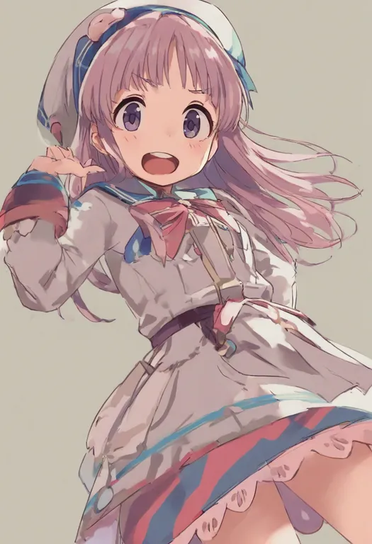 masterpiece, best quality, general, round teeth, 1girl, solo, simple background — by k3scat, made with ComfyUI