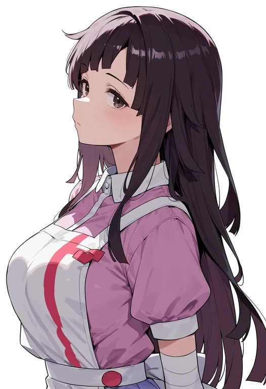 masterpiece, best quality, score_7, safe, tsumiki mikan, solo, upper body, simple background — by k3scat, made with ComfyUI