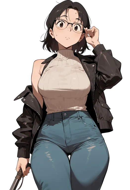 masterpiece, best quality, score_7, safe, dennou coil, solo, simple background — by k3scat, made with ComfyUI