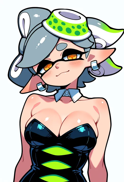 masterpiece, best quality, score_7, safe, marie (splatoon), solo, upper body, simple background — by k3scat, made with ComfyUI