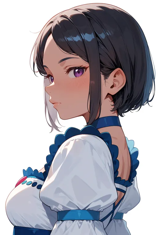 masterpiece, best quality, score_7, safe, cure berry, solo, upper body, simple background — by k3scat, made with ComfyUI