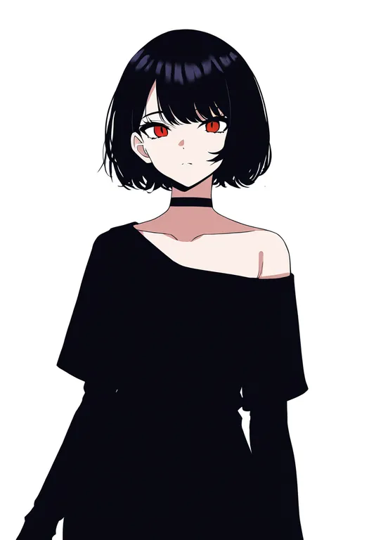 masterpiece, best quality, newest, absurdres, highres, safe, single_off_shoulder, 1girl, solo, simple_background — by k3scat, made with ComfyUI