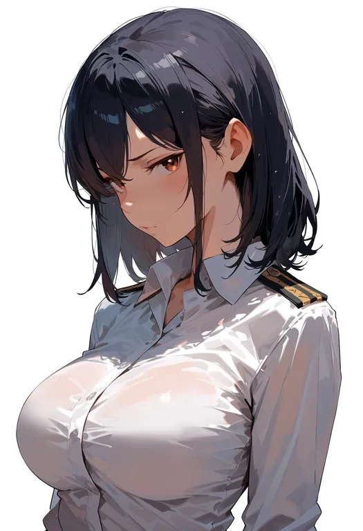 masterpiece, best quality, score_7, safe, yamashiro (kancolle), solo, upper body, simple background — by k3scat, made with ComfyUI