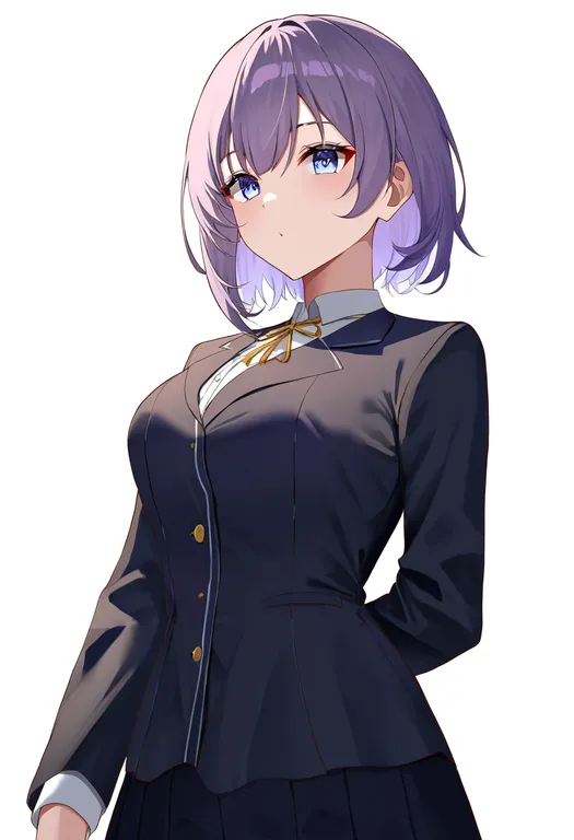 masterpiece, best quality, newest, absurdres, highres, safe, zero_no_kiseki, solo, simple_background — by k3scat, made with ComfyUI