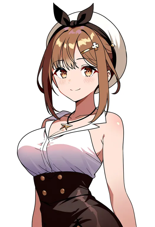 masterpiece, best quality, newest, absurdres, highres, safe, atelier_ryza_2, solo, simple_background — by k3scat, made with ComfyUI