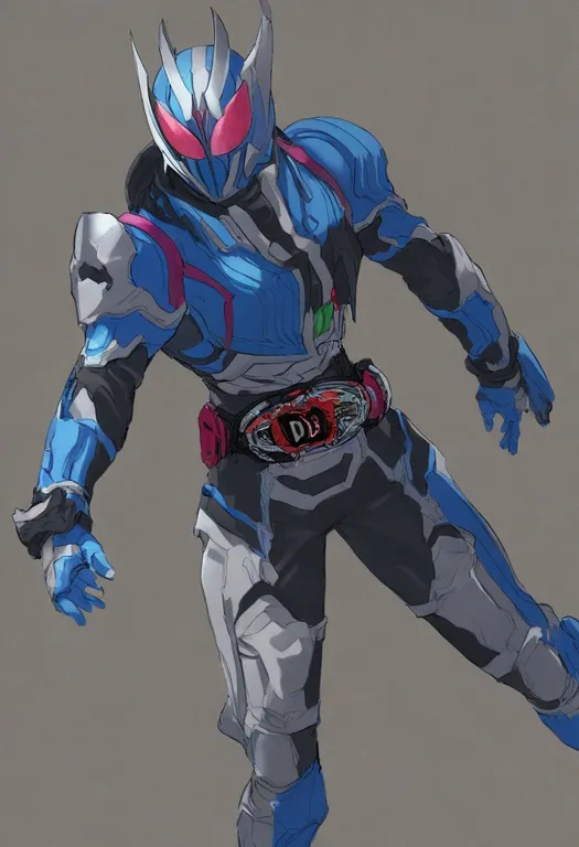 masterpiece, best quality, general, kamen rider dcd, solo, simple background — by k3scat, made with ComfyUI