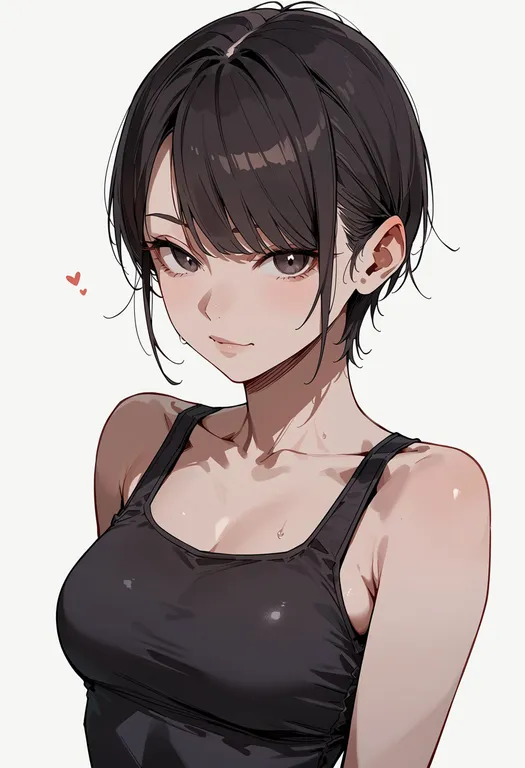 masterpiece, best quality, score_7, safe, kishimoto ayase, solo, upper body, simple background — by k3scat, made with ComfyUI