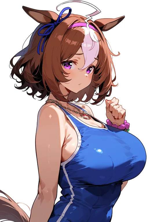 masterpiece, best quality, score_7, safe, meisho doto (turbulent blue) (umamusume), umamusume, solo, upper body… — by k3scat, made with ComfyUI