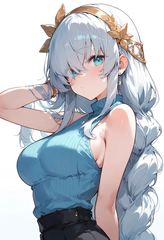 masterpiece, best quality, score_7, safe, anastasia (fate), solo, upper body, simple background — by k3scat, made with ComfyUI