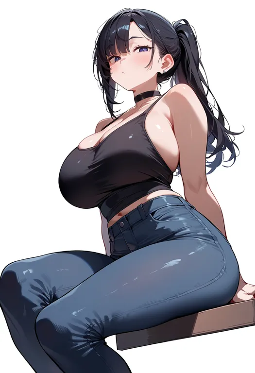 masterpiece, best quality, score_7, safe, pixiv duel, solo, simple background — by k3scat, made with ComfyUI
