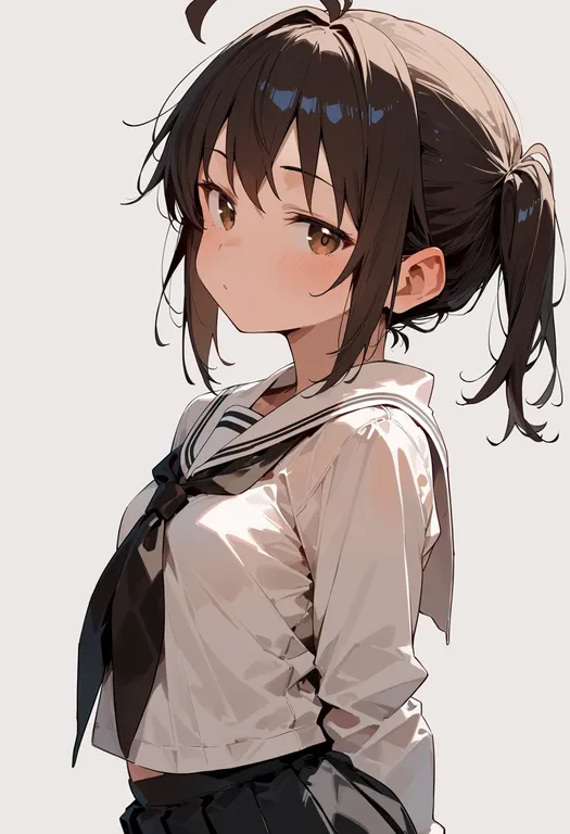 masterpiece, best quality, score_7, safe, naka (kancolle), solo, upper body, simple background — by k3scat, made with ComfyUI