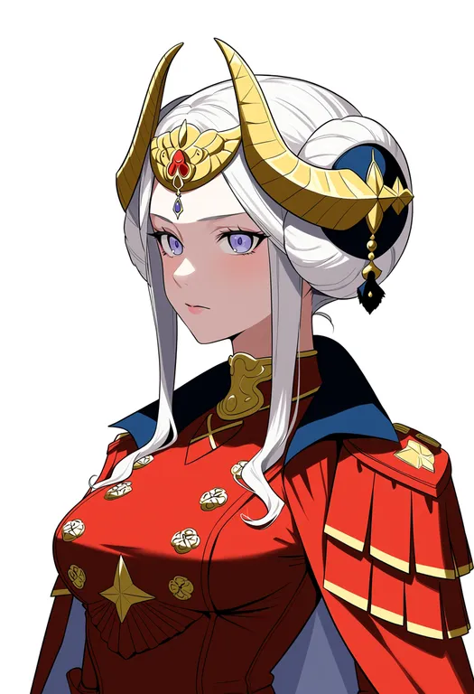 masterpiece, best quality, score_7, safe, edelgard von hresvelg (timeskip), solo, upper body, simple background — by k3scat, made with ComfyUI