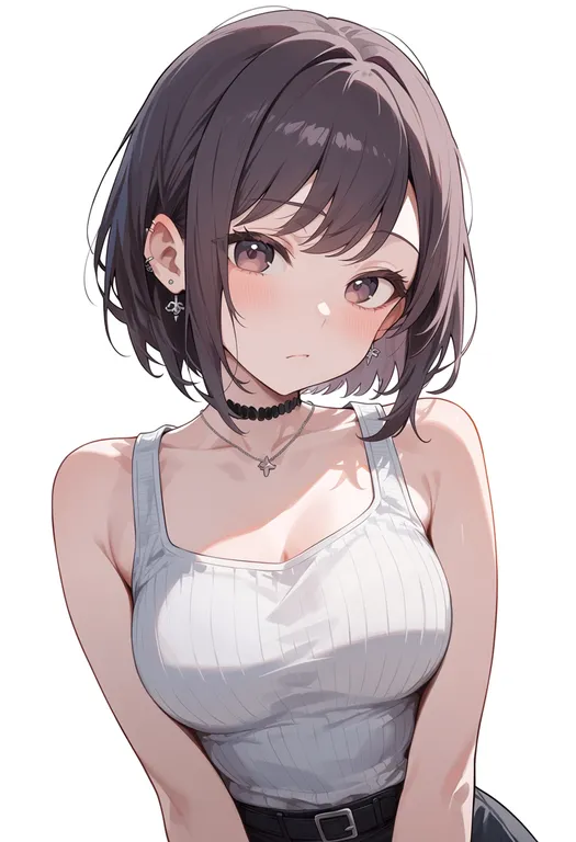 masterpiece, best quality, score_7, safe, shinonome ena, solo, upper body, simple background — by k3scat, made with ComfyUI