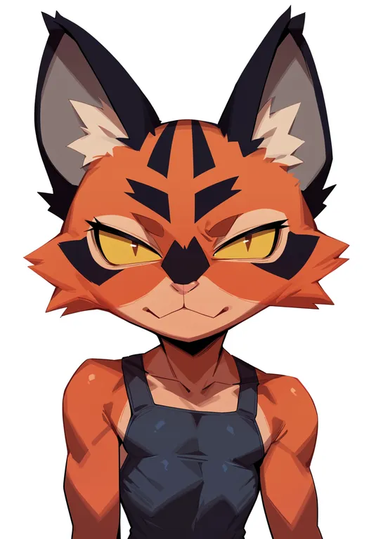 masterpiece, best quality, score_7, safe, torracat, solo, upper body, simple background — by k3scat, made with ComfyUI
