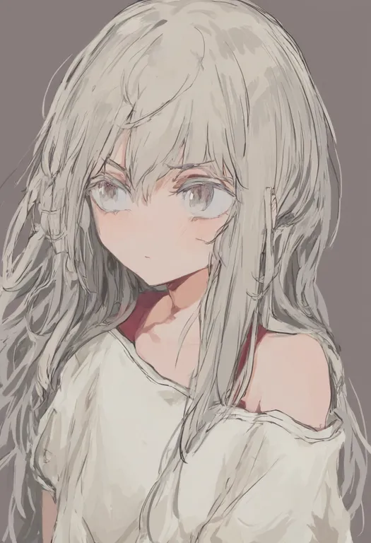 masterpiece, best quality, general, single off shoulder, 1girl, solo, simple background — by k3scat, made with ComfyUI