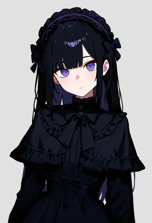 masterpiece, best quality, newest, absurdres, highres, safe, gothic_lolita, 1girl, solo, full_body, simple_background — by k3scat, made with ComfyUI