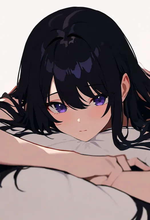masterpiece, best quality, newest, absurdres, highres, safe, pov_across_bed, 1girl, solo, simple_background — by k3scat, made with ComfyUI