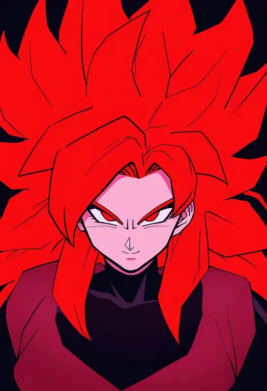 masterpiece, best quality, newest, absurdres, highres, safe, super_saiyan_4, 1girl, solo, simple_background — by k3scat, made with ComfyUI