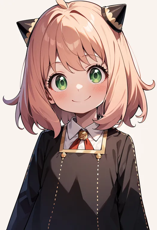 masterpiece, best quality, score_7, safe, anya (spy x family), spy x family, solo, upper body, simple background — by k3scat, made with ComfyUI