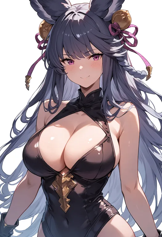 masterpiece, best quality, score_7, safe, yuel (granblue fantasy), granblue fantasy, solo, upper body, simple background — by k3scat, made with ComfyUI
