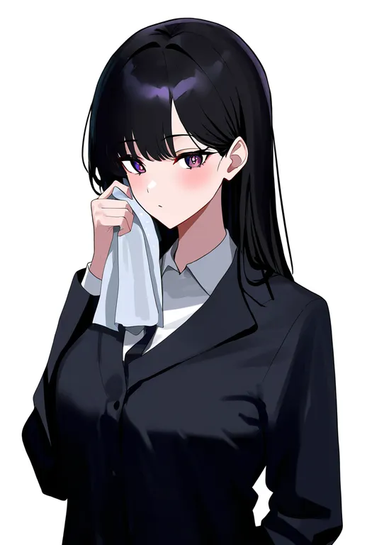 masterpiece, best quality, newest, absurdres, highres, safe, wiping, 1girl, solo, simple_background — by k3scat, made with ComfyUI