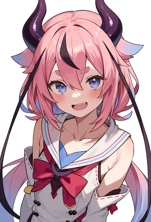 masterpiece, best quality, score_7, safe, meika hime, solo, upper body, simple background — by k3scat, made with ComfyUI