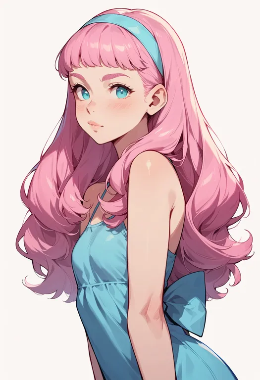 masterpiece, best quality, score_7, safe, laura la mer, solo, upper body, simple background — by k3scat, made with ComfyUI