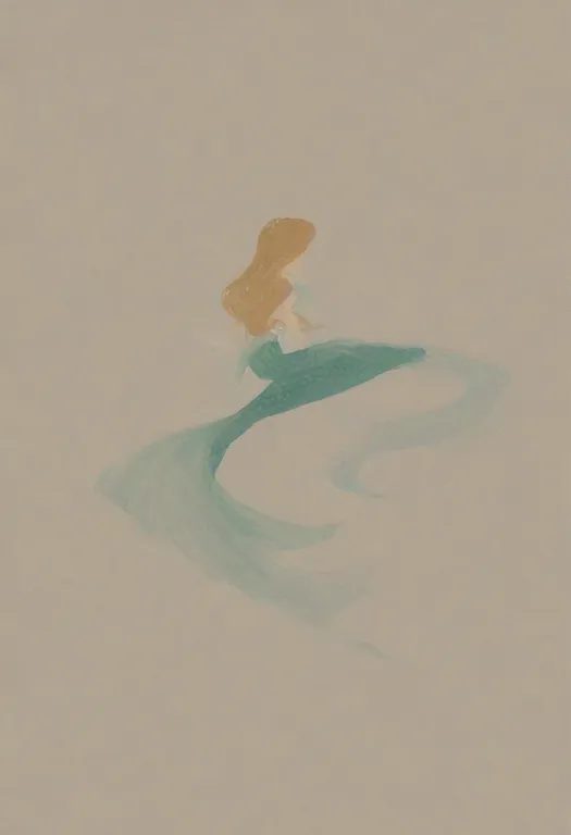 masterpiece, best quality, general, the little mermaid (disney), solo, simple background — by k3scat, made with ComfyUI