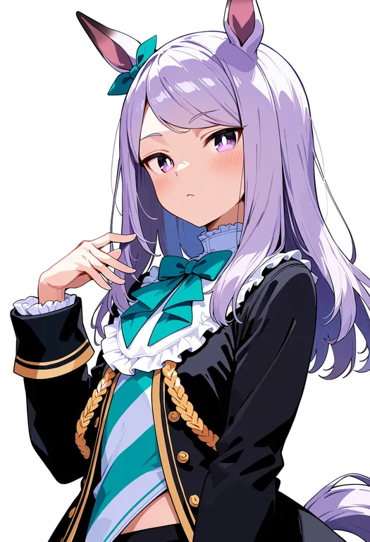 masterpiece, best quality, score_7, safe, mejiro mcqueen (umamusume), umamusume, solo, upper body, simple background — by k3scat, made with ComfyUI