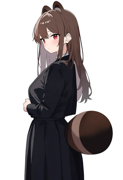 masterpiece, best quality, newest, absurdres, highres, safe, raccoon_tail, 1girl, solo, simple_background — by k3scat, made with ComfyUI