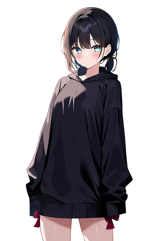 masterpiece, best quality, newest, absurdres, highres, safe, thigh_bow, 1girl, solo, simple_background — by k3scat, made with ComfyUI