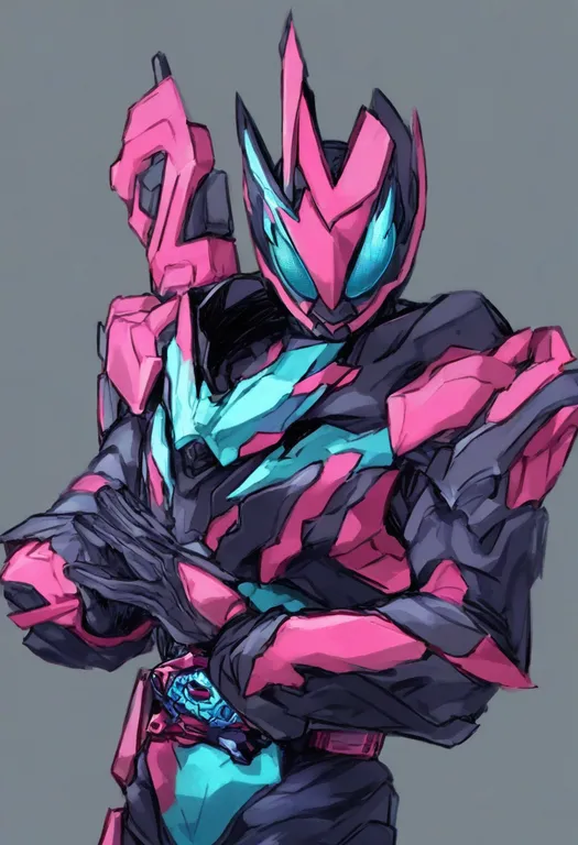 masterpiece, best quality, general, kamen rider revice (series), solo, simple background — by k3scat, made with ComfyUI