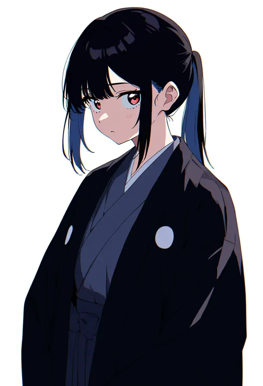 masterpiece, best quality, newest, absurdres, highres, safe, taichou_haori, 1girl, solo, simple_background — by k3scat, made with ComfyUI