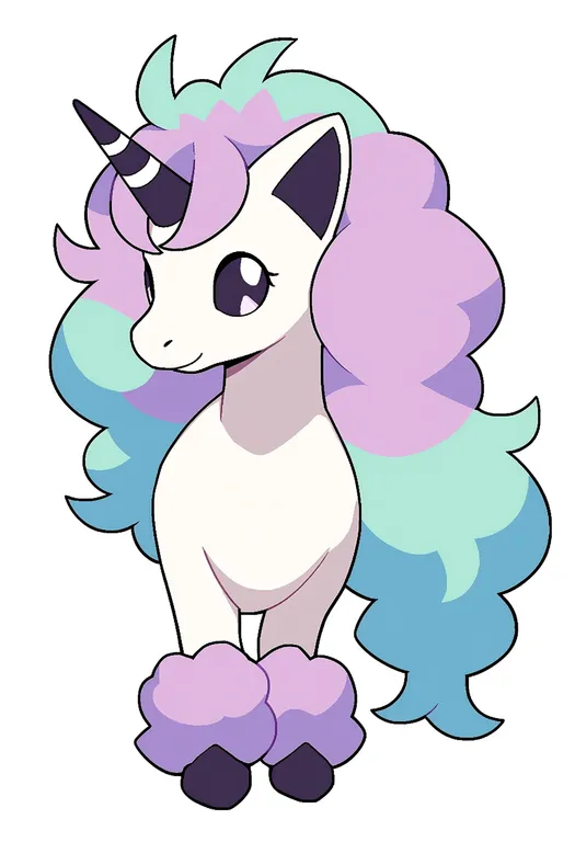 masterpiece, best quality, score_7, safe, galarian ponyta, solo, upper body, simple background — by k3scat, made with ComfyUI