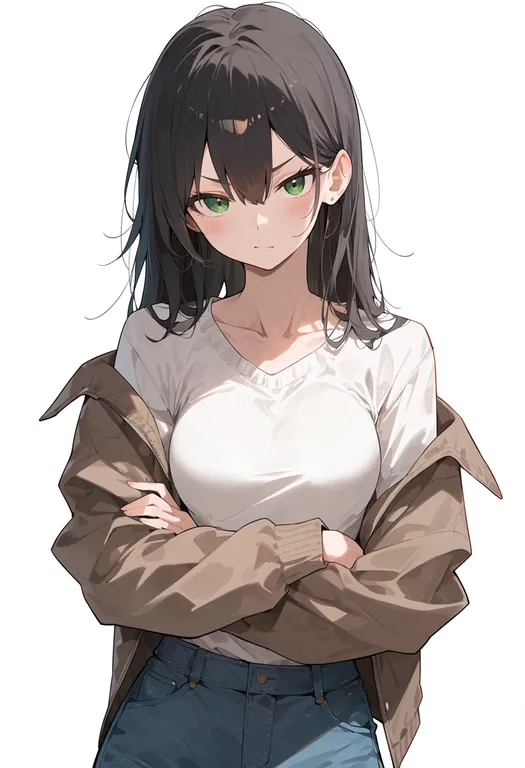 masterpiece, best quality, score_7, safe, leafa (sao), solo, upper body, simple background — by k3scat, made with ComfyUI