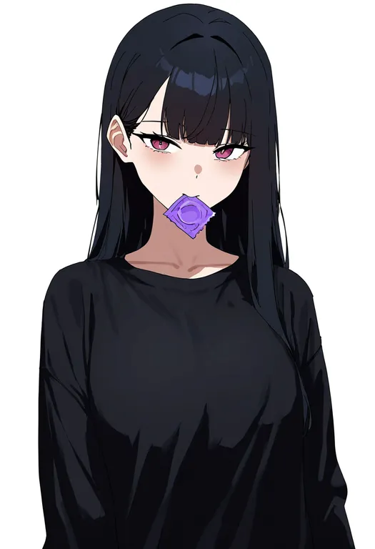 masterpiece, best quality, newest, absurdres, highres, safe, condom_packet_strip, 1girl, solo, simple_background — by k3scat, made with ComfyUI