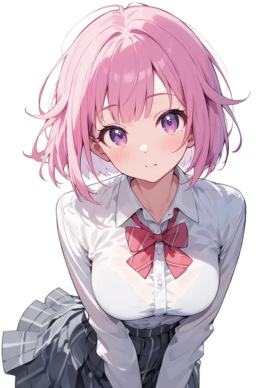 masterpiece, best quality, score_7, safe, ootori emu, solo, upper body, simple background — by k3scat, made with ComfyUI