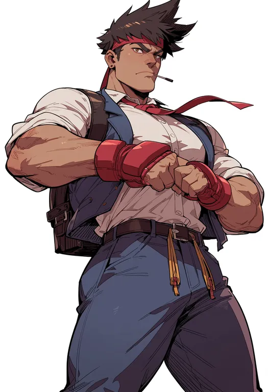 masterpiece, best quality, score_7, safe, street fighter iv (series), solo, simple background — by k3scat, made with ComfyUI