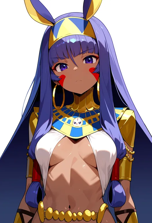 masterpiece, best quality, score_7, safe, nitocris (fate), solo, upper body, simple background — by k3scat, made with ComfyUI