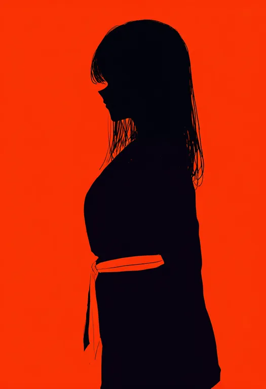 masterpiece, best quality, newest, absurdres, highres, safe, orange_sash, 1girl, solo, simple_background — by k3scat, made with ComfyUI