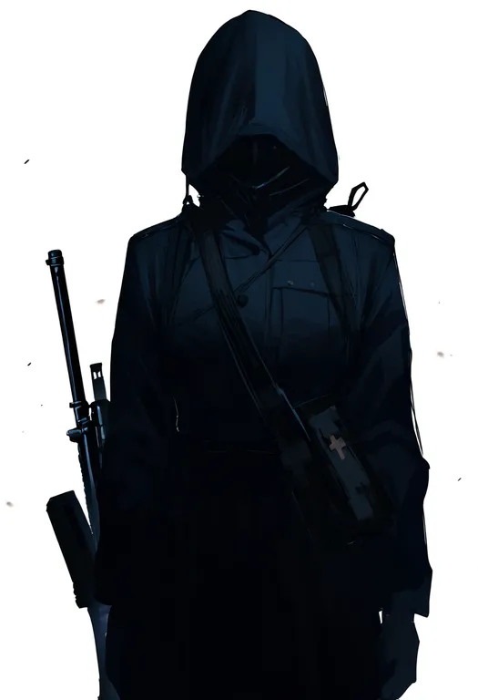 masterpiece, best quality, newest, absurdres, highres, safe, weapon_bag, 1girl, solo, simple_background — by k3scat, made with ComfyUI