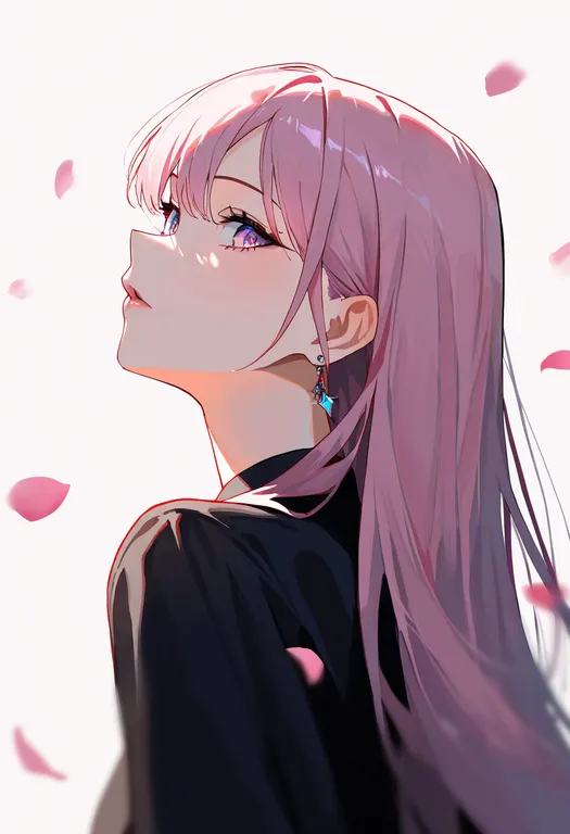 masterpiece, best quality, newest, absurdres, highres, safe, pink_petals, 1girl, solo, simple_background — by k3scat, made with ComfyUI