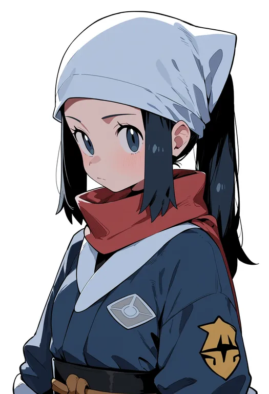 masterpiece, best quality, score_7, safe, akari (pokemon), pokemon, solo, upper body, simple background — by k3scat, made with ComfyUI