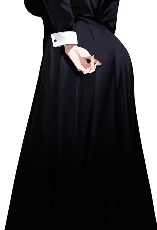 masterpiece, best quality, newest, absurdres, highres, safe, black_sleeve_cuffs, 1girl, solo, simple_background — by k3scat, made with ComfyUI