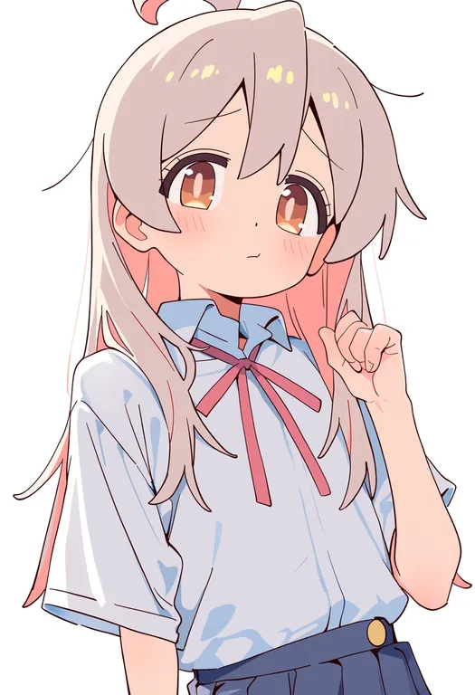 masterpiece, best quality, score_7, safe, oyama mahiro, onii-chan wa oshimai!, solo, upper body, simple background — by k3scat, made with ComfyUI
