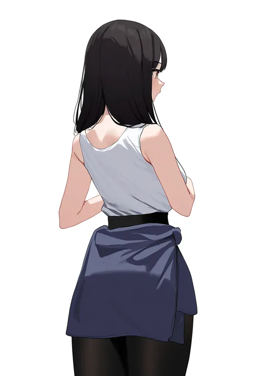 masterpiece, best quality, newest, absurdres, highres, safe, towel_around_waist, 1girl, solo, simple_background — by k3scat, made with ComfyUI